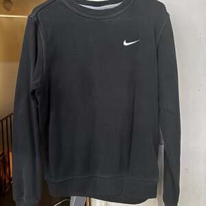 Vintage Nike Black Small Swoosh Logo Crewneck Sweatshirt